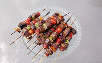 Brochettes de bœuf mariné