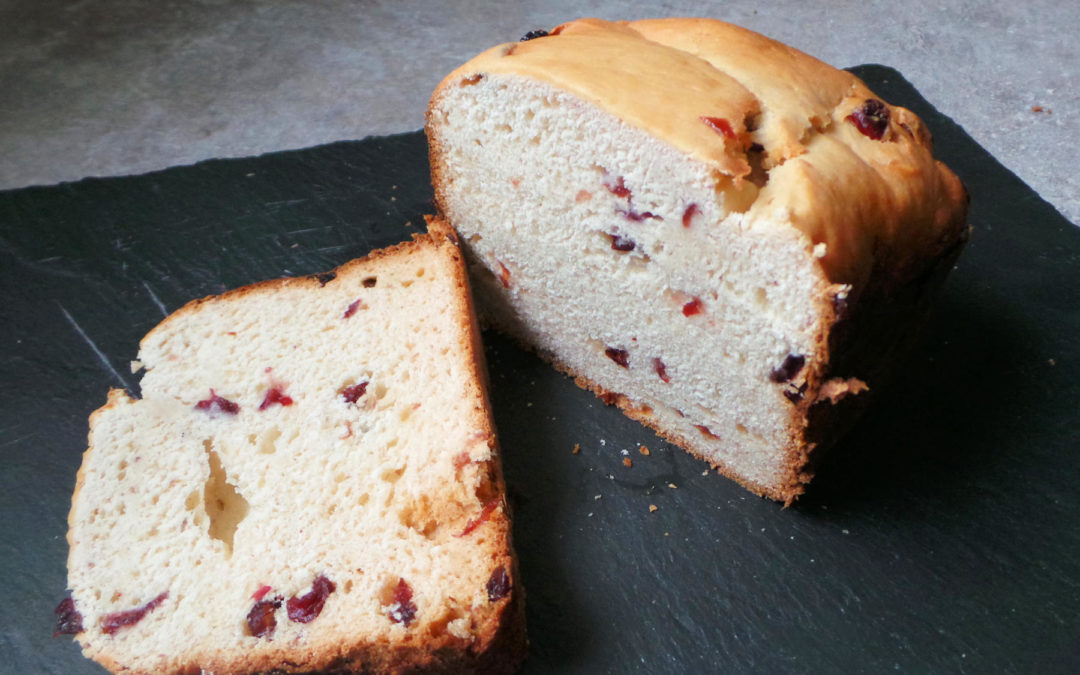 Brioche perles de sucre et cranberries