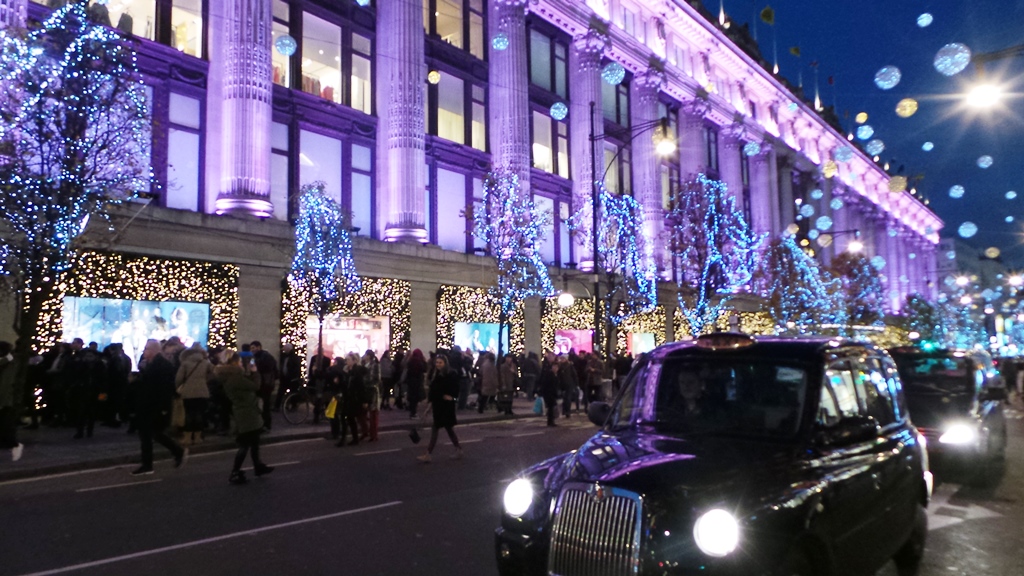 Illumination de Noël à Londres : Oxford Street