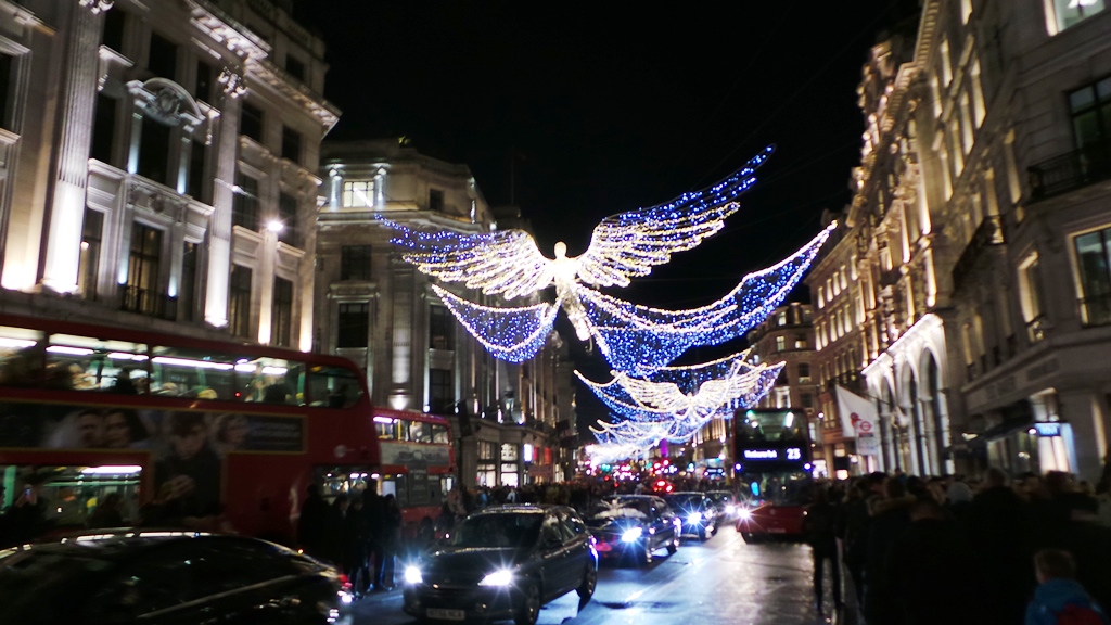Illumination de Noël à Londres : Regent Street