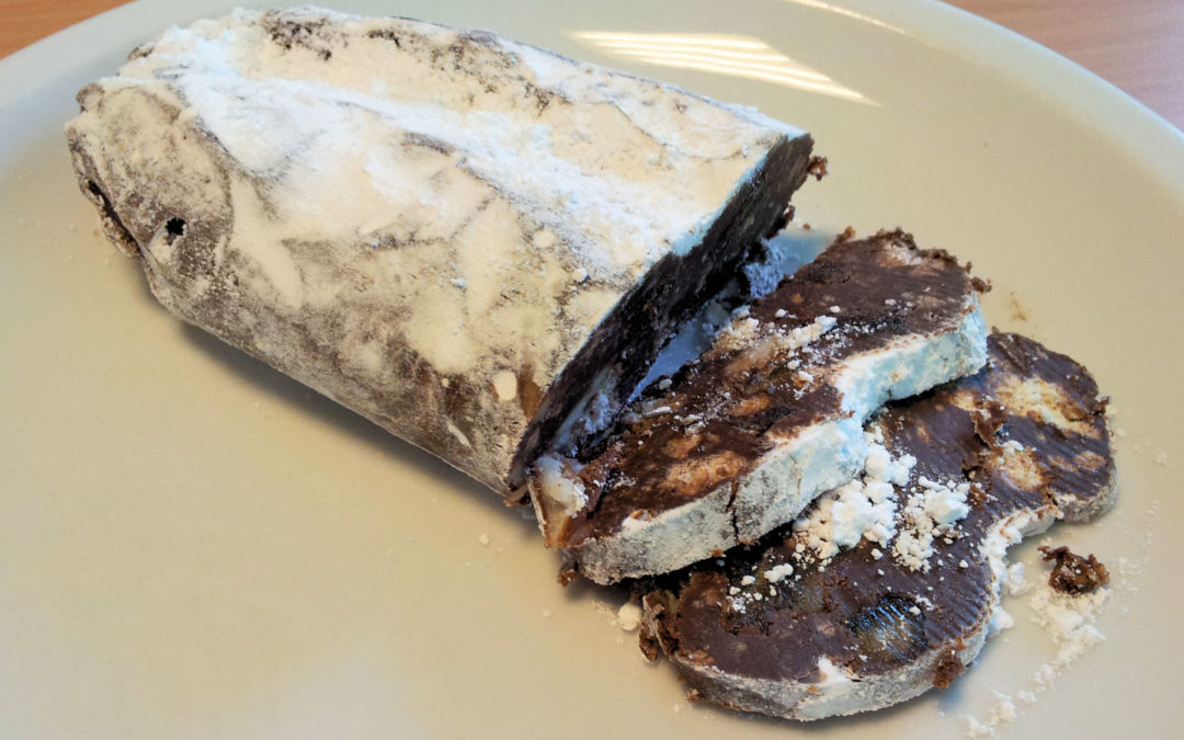 Saucisson au chocolat en trompe l’œil