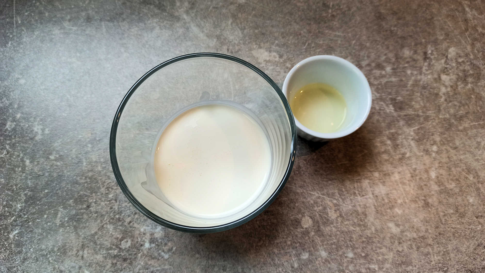 Ingrédients pour la crème chantilly