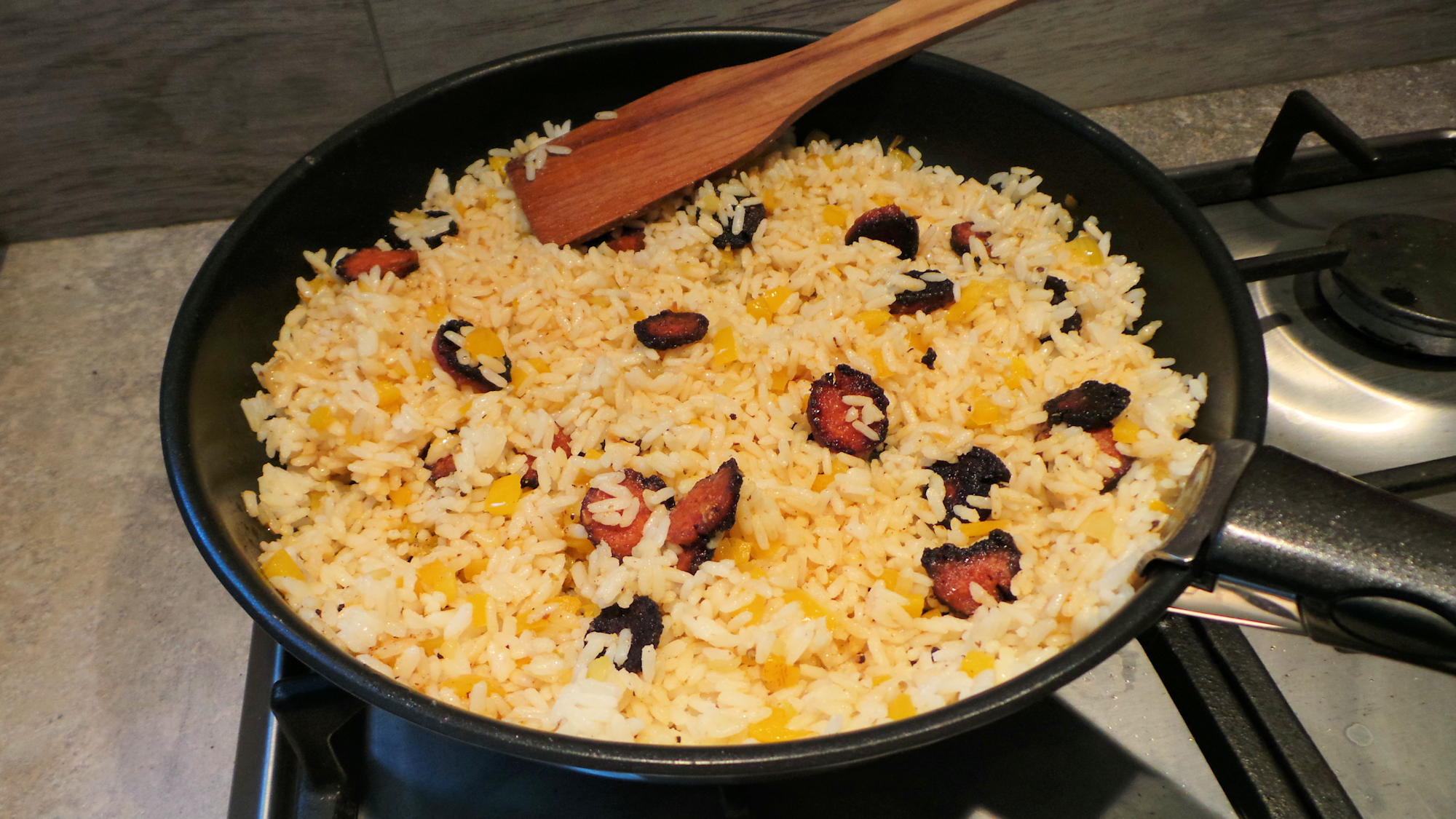 Riz au chorizo et poivron
