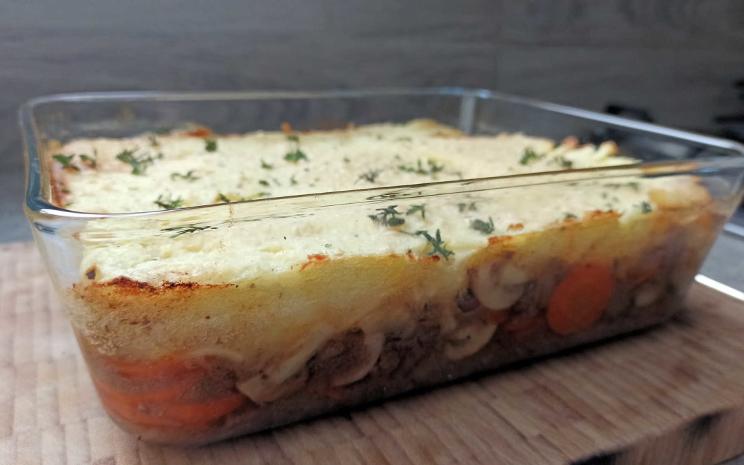 Cottage pie au bœuf haché et à la bière brune