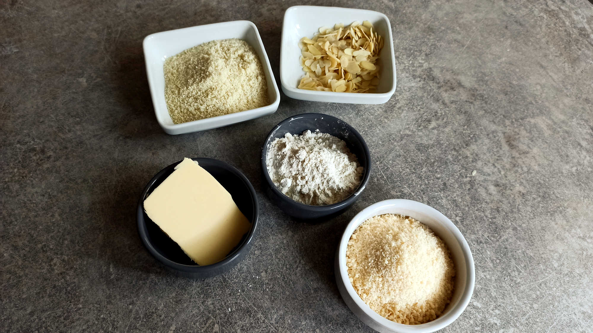 Les ingrédients pour le crumble