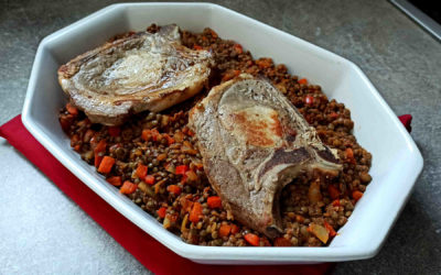 Côtes de porc aux lentilles