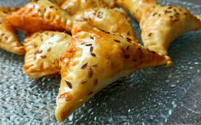 Feuilletés apéro chorizo et chèvre frais