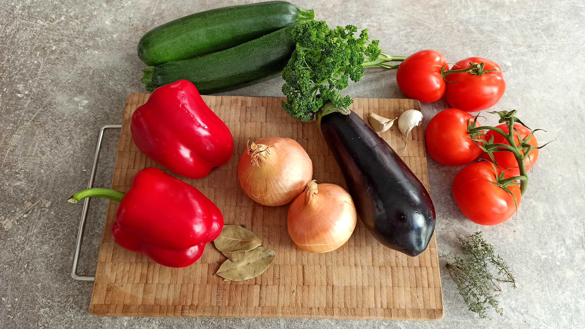 Les ingrédients de la ratatouille niçoise