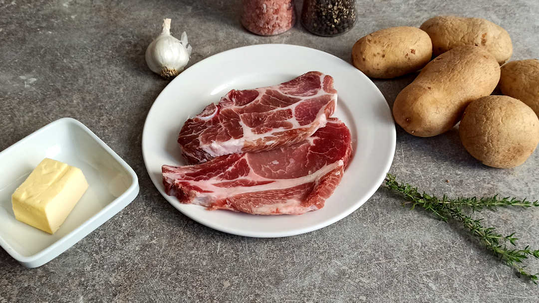 Les ingrédients des côtelettes de porc à la vapeur