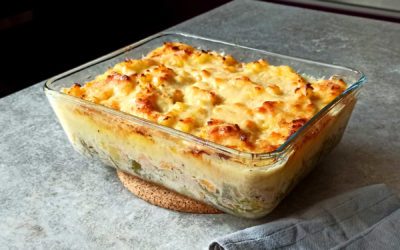 Parmentier de poisson et poireaux