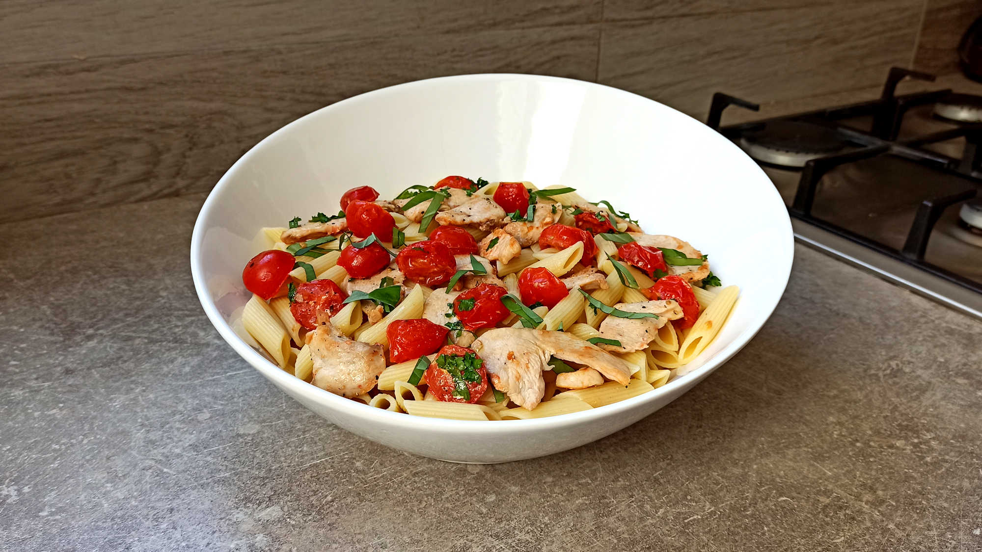 Penne au poulet à l'italienne
