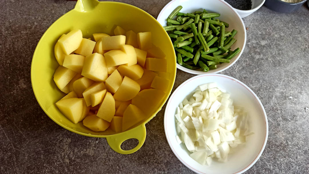 Couper les pommes de terre