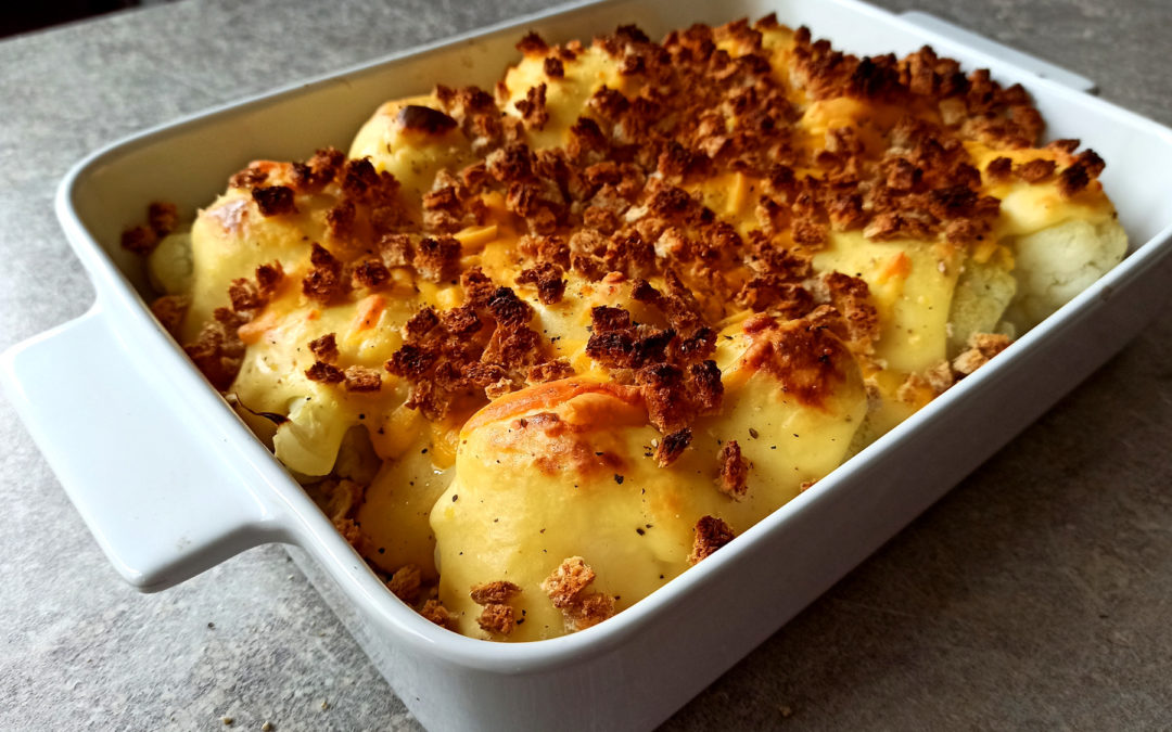 Gratin de chou-fleur au cheddar