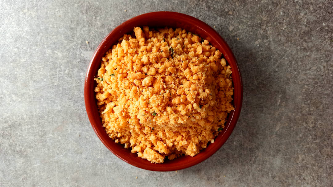 Le crumble est prêt