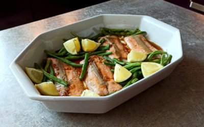 Saumon teriyaki et haricots verts