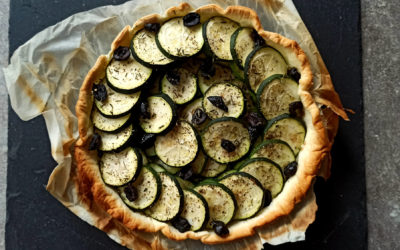 Tarte camembert et courgette
