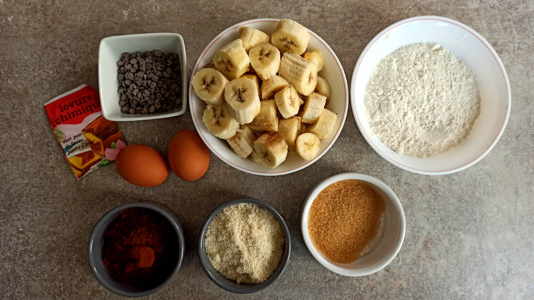 Les ingrédients du banana bread weight watchers