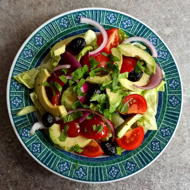 Salade avocat tomates olive Salade avocat tomates olive