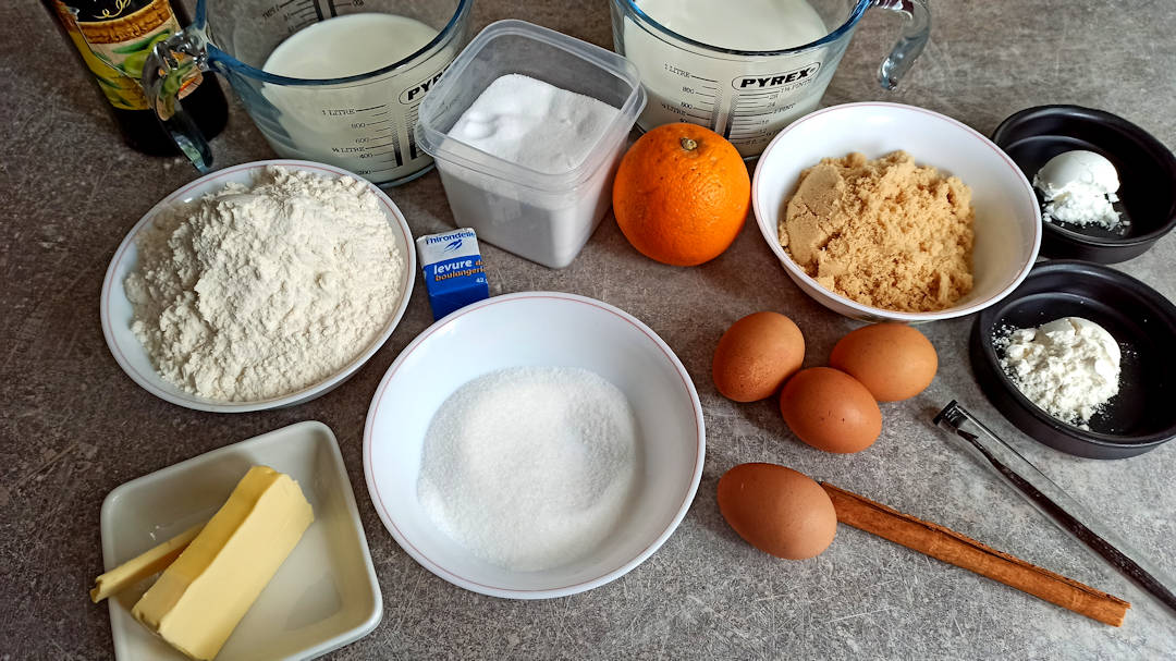 Les ingrédients de la fougasse catalane