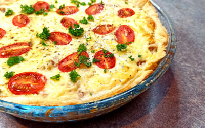 Tarte au thon et tomates cerises