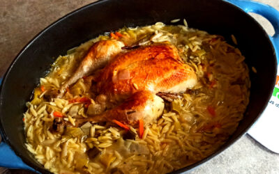 Poulet au citron estragon et risoni