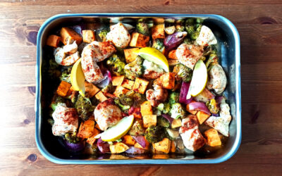 Traybake de poulet aux patates douces : simple et savoureux