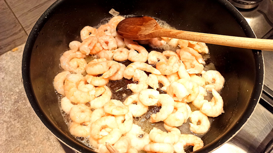 Cuire les crevettes