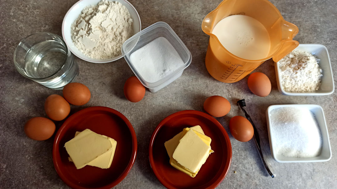 Les ingrédients du karpatka pâtisserie polonaise