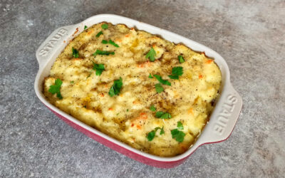 Parmentier au jambon et poireaux