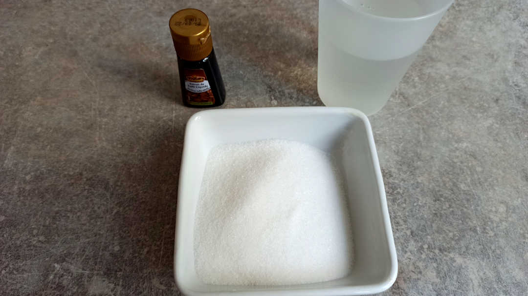La préparation du sirop au café