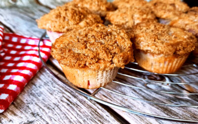 Muffins aux framboises et crumble à la cannelle