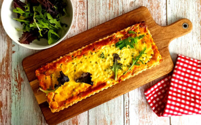 Tarte rustique chèvre petits pois
