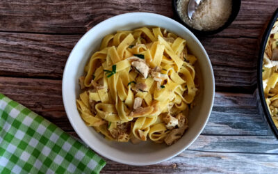 Tagliatelles au poulet citron estragon