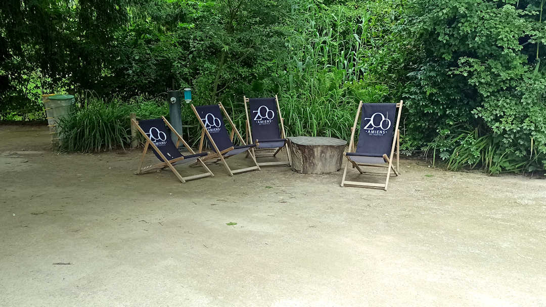 Espace détente du zoo d'Amiens
