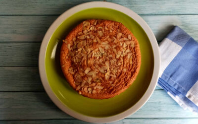 Gâteau aux amandes et griottes de Cyril Lignac