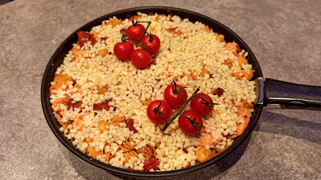 Répartir la mozzarella