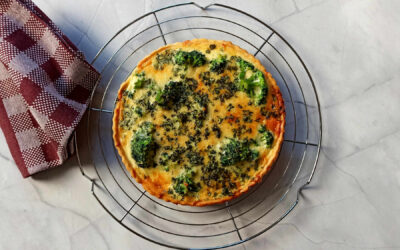 Quiche aux brocolis et Manchego