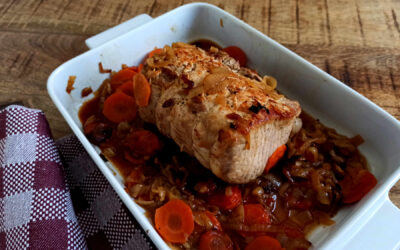 Rôti de porc braisé