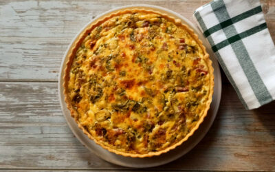 Tarte aux oignons nouveaux
