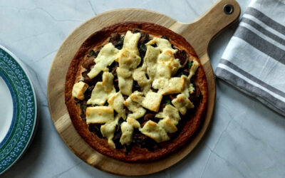 Tarte aux champignons de Paris et Brie