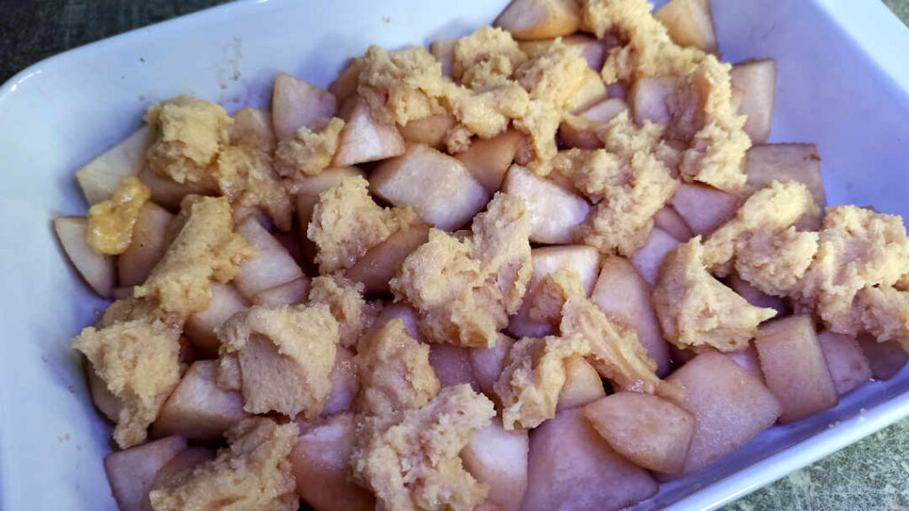 Déposer la pâte en petits ilots