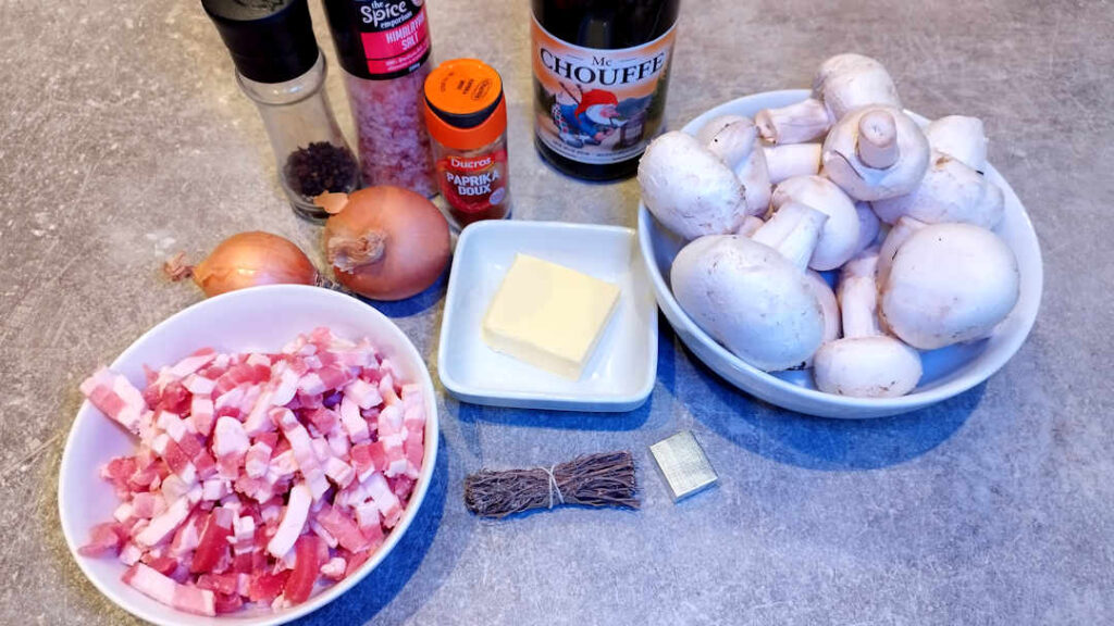 Les ingrédients de la sauce à la bière