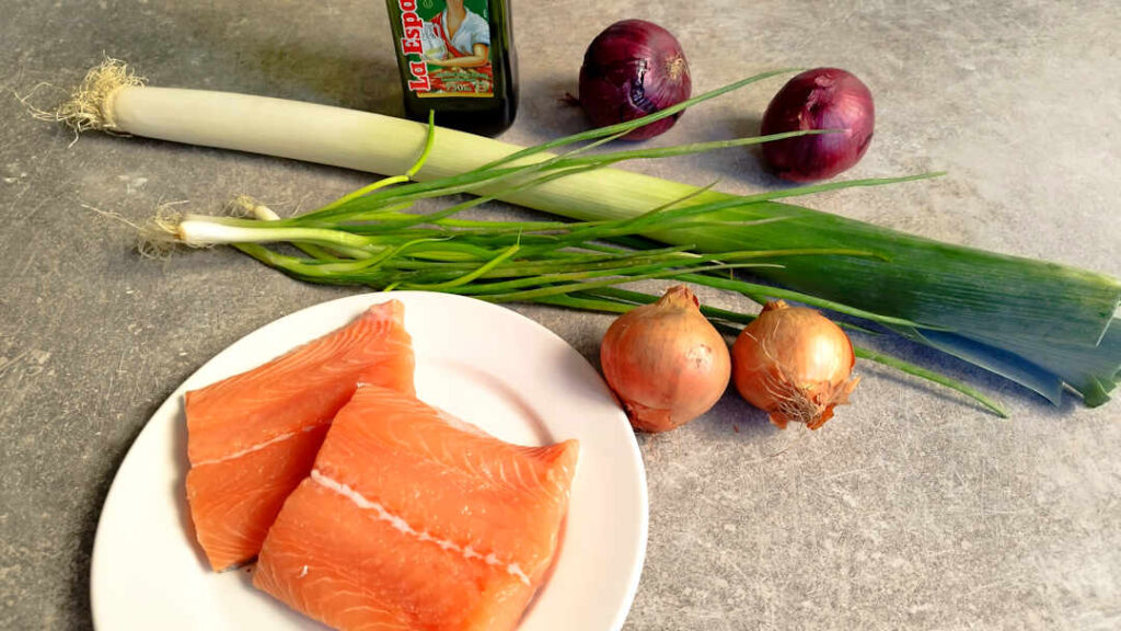 Les ingrédients pour le saumon