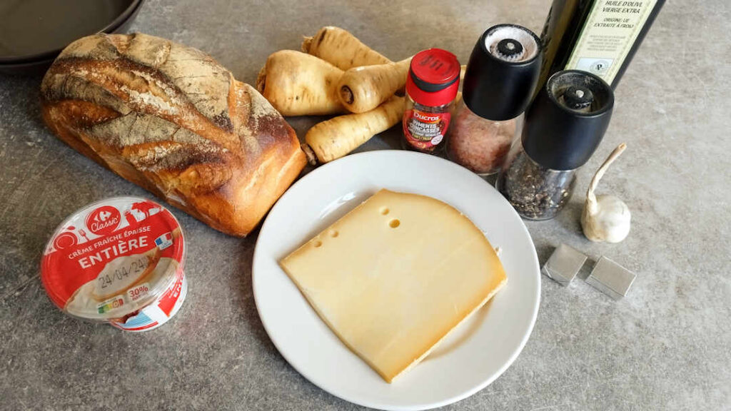 Les ingrédients du velouté de panais