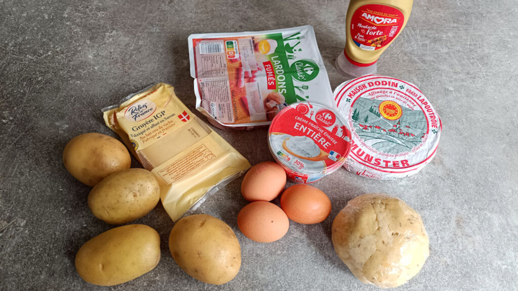 Les ingrédients de la garniture